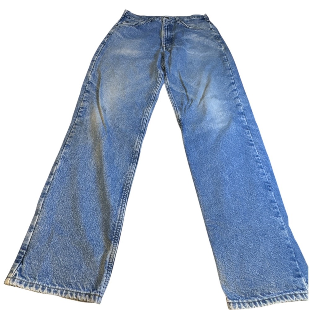 Carhartt Relaxed Fit Blue Denim Jeans Men's‎ 33x34 RN14806 Rugged Workwear Pants